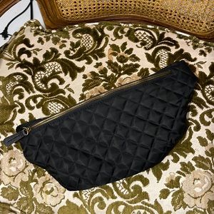 Maurice’s Black Quilted Belted Bag